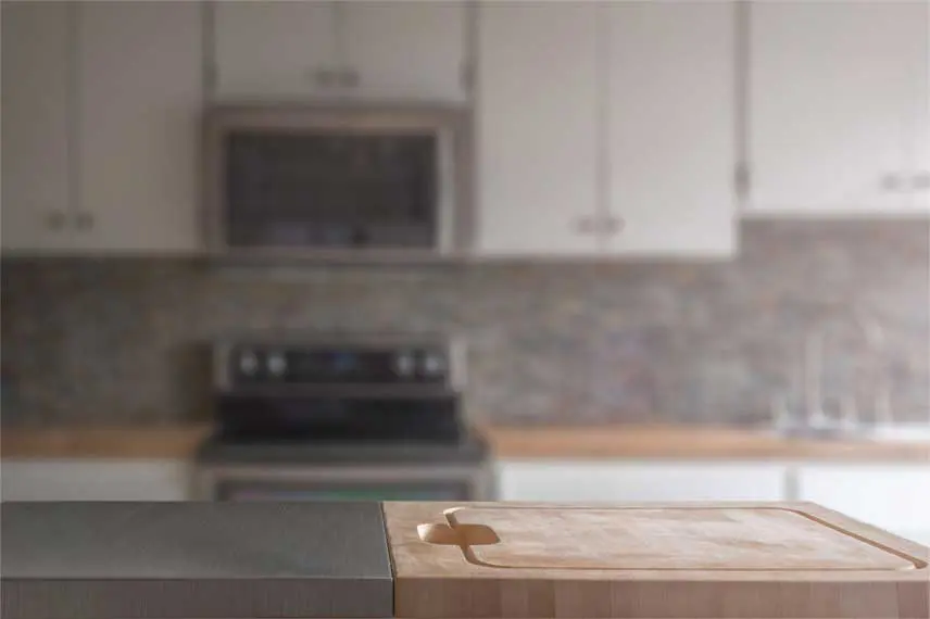 Flat-panel slab cabinets in a Washington DC kitchen