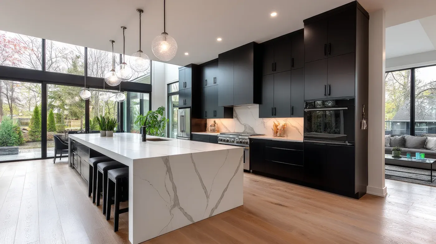 Quartz countertop slab — Washington DC kitchen